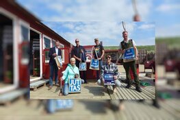 Jutters vieren drie jaar Grondstofjutters op strand Wassenaar